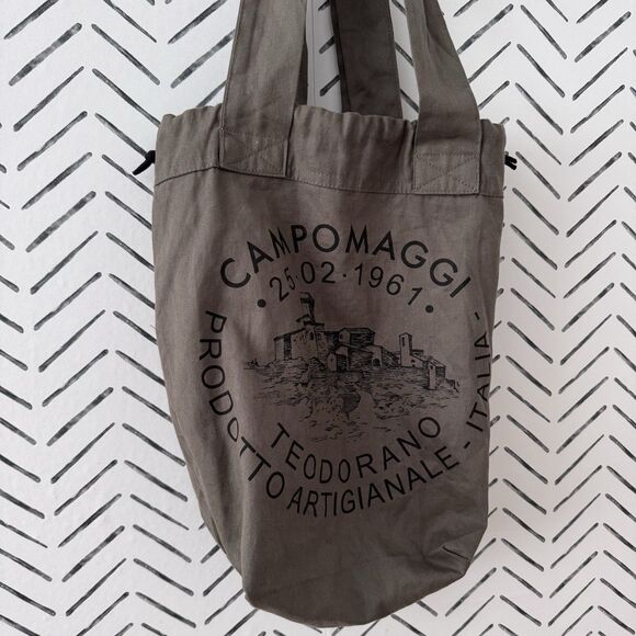 Campomaggi Bag Army Green Unisex Roomy Bag Denim Made in Italy - Picture 1 of 4